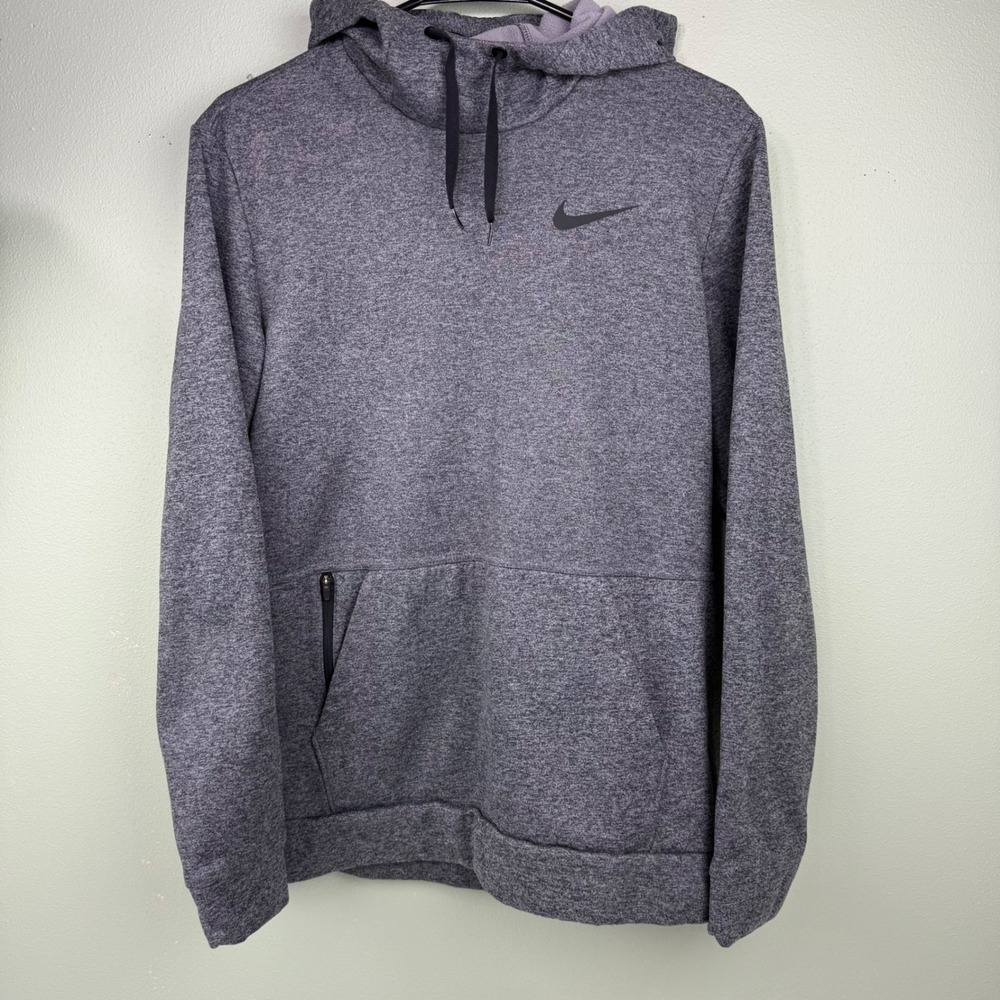 Nike‎ Therma-FIT Hoodie Mens Medium Grey Heathered Pullover CU6214-071